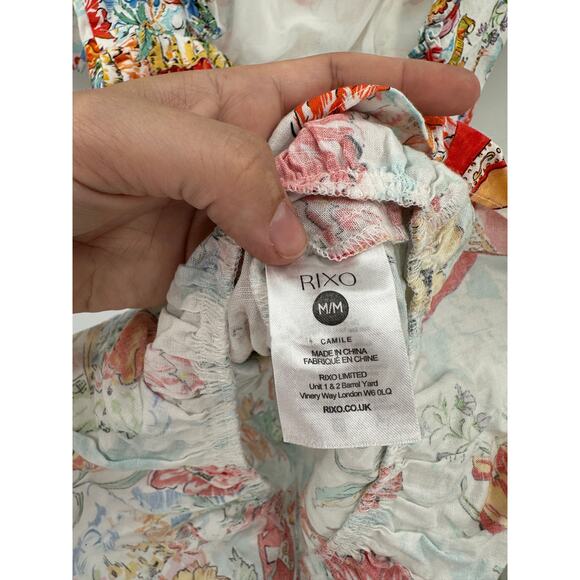 RIXO Camile Ruffle Linen Blend Mini Dress Size M - Picture 7 of 7